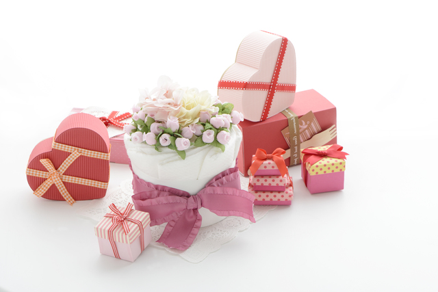 インスタ映えするおむつケーキ