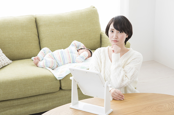 疑問に思うママ